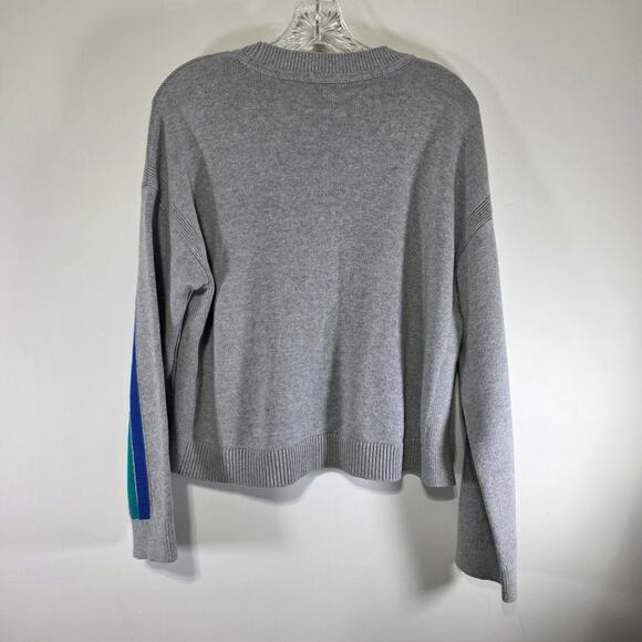Lou & Grey Womens Rainbow Arc Sleeve Crew Neck Pullover Sweater Size Medium - Picture 3 of 8